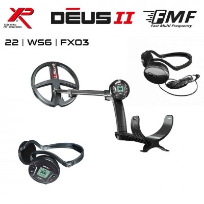 Deus 2 Dedektör - 22,5cm FMF Başlık, WS6 Master + FX03 Kulaklık